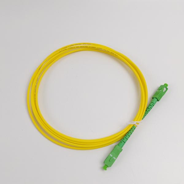Optical Patch Cord Yellow Pigtail SC/APC G652D Single Mode LSZH 1M Simplex 2.0mm Fiber Optic Patch Cord