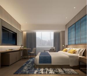 China Black S.S Frame Hotel Guest Room Furniture OEM ODM Service on sale
