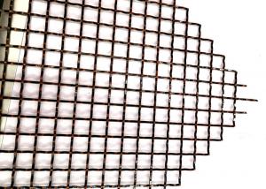 China Antique Black Woven Metal Fabric , Stainless Steel Woven Mesh With Square Pattern on sale
