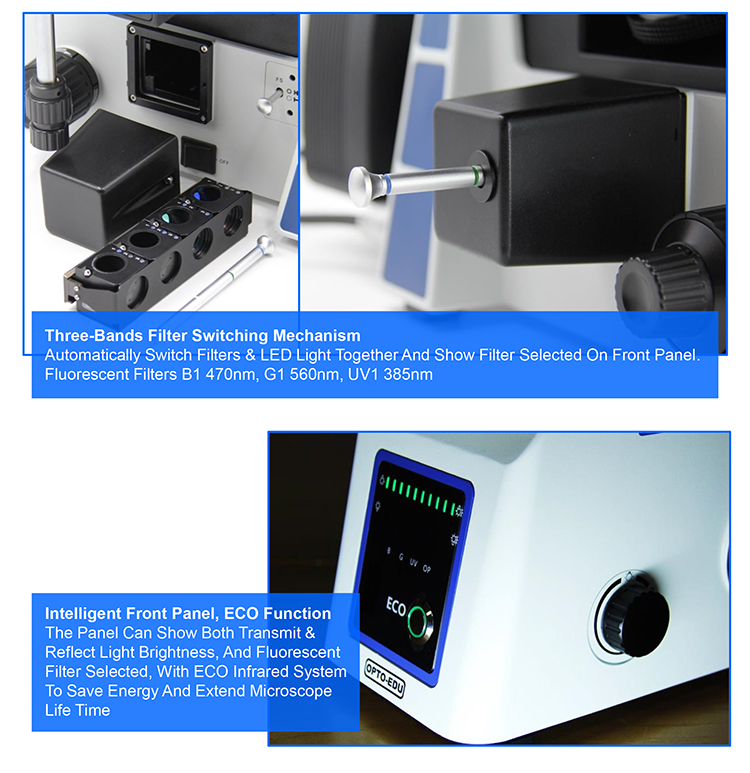 CE Semi Apo OPTO EDU Inverted Fluorescence Microscope