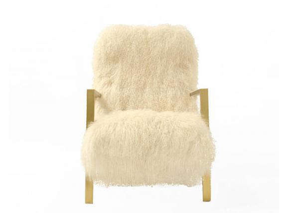China Custom Made Luxury Long Hair Real Mongolian Fur Plate Cover For Armchair factory