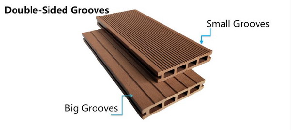 High Quality WPC Composite Hollow Decking,Durable Composite Decking Flooring,Size:135mm X 25mm