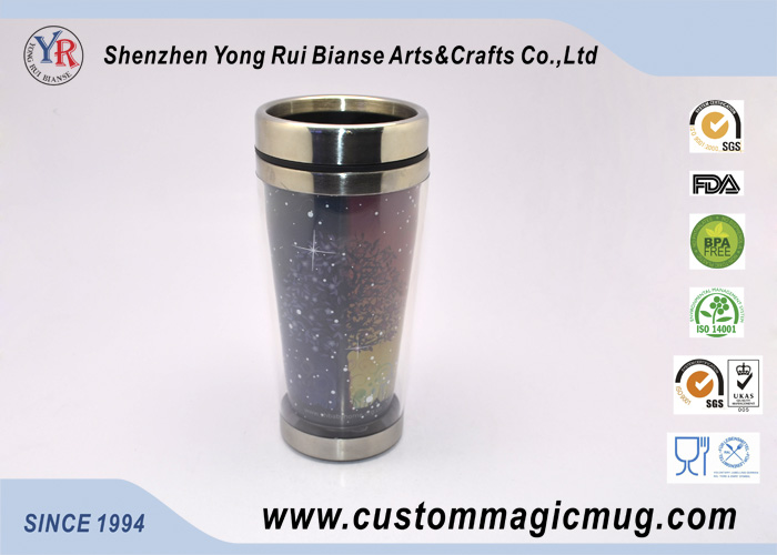 Black Ceramic Custom Magic Mug , 11oz Starbucks Ceramic Coffee Mug