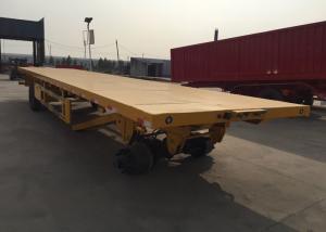 China Mn Steel 3 Axles Flatbed Cargo Trailer Carrying 30t Heavy Goods factory