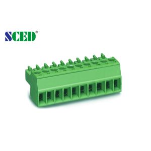 China 300V 8A Female Pluggable Terminal Block , PCB Terminal Blocks Pitch 3.50mm 2P - 22P factory