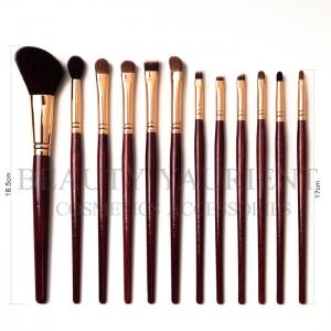 China 12pcs Handcrafted Cosmetic Makeup Brush Set Face Paint Brushes Set 20.5cm Length factory