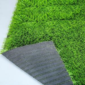 China Double Color Football Ground Artificial Grass PE, PP Material with Cement Base factory