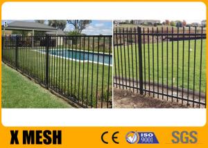 China School 2000mm High Picket Vinyl Fence Spear Top Type 2400mm Length Vinyl Coated factory