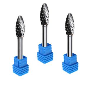 China Sf5 Carbide Rotary Burr Type Nail Drill Bit Rotary Files For Metal 1/4 Deburring Grinde factory