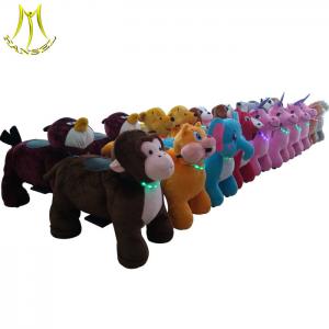 China Hansel wholesale electronic games amusement rides on plush animal toy factory