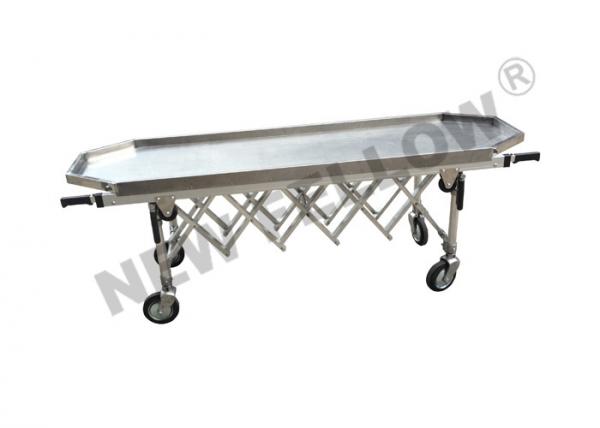 China professional Aluminum alloy folding Funeral Stretcher With 4 lift handles factory