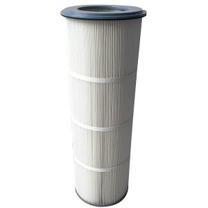 China Fiberglass 0.5um Industrial Dust Collector Cartridge Filters Cellulose Polyester Filter factory