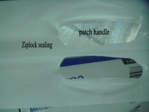 China Plastic Die Cut ZOB10 Patch Handle Ziplock Bag factory