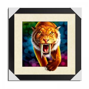 China Strong 5d Deep Effect Lenticular Photo Printing 40x40cm Picture Tiger / Wolf on sale