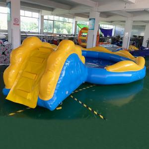 China Kids Inflatable Deep Square Swimming Pool Blue And Yellow Color factory
