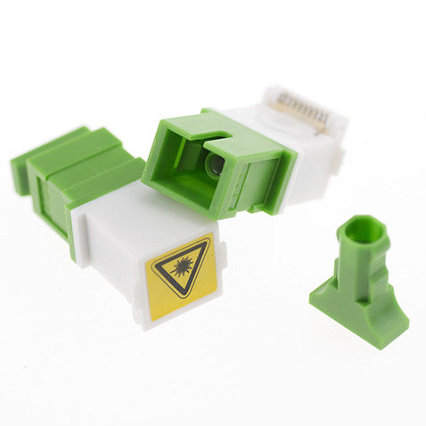 SC Outer Side Shutter Fiber Optic Adapter With Precision Anti Rotation Key