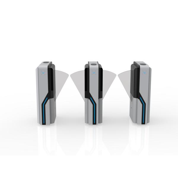 Security RS485 Interface Flap Barrier Gate With RGB Light Flap Turnstile Gate