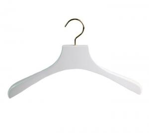 China brand store luxury  white wooden clothes hanger wedding dress hanger  ladies clothes hanger factory