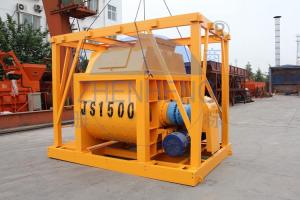 China Twin Shaft Js1500 Stationary Concrete Mixer , High Technology Portable Cement Mixer factory