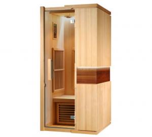 Ceramic Heater Single Person Infrared Sauna for Weight Loss, Solid Wood