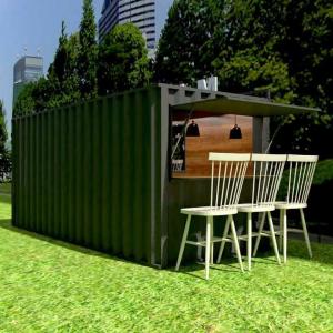 China Galvanized Steel Prefab Container House 20ft Portable Shipping Container Coffee Shop factory