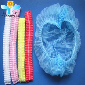 China Plastic Disposable Hair Net Clip Cap Non Woven Spunlace Fabric For Nurse factory