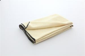 China yellow color microfiber microfibre waffle weave sports towels with pockets on sale