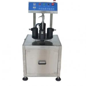 China Flexible Manufacturing Manual Twist Off Vacuum Capping Machine for Glass Jar Closures on sale