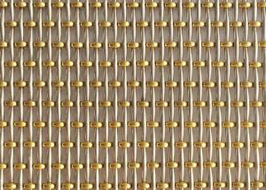 China 3.2mm Brass Bead Decoration Lock Crimp Wire Mesh Woven Stairs Railing factory