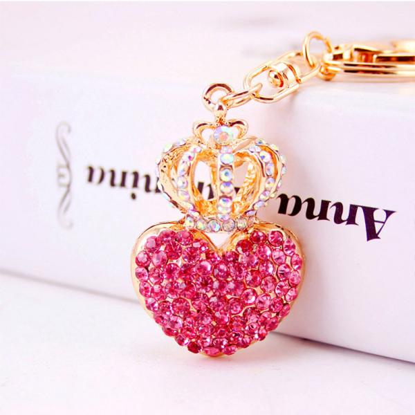 Perfume Bottle Key Chain Ornaments Diamond Studded Irregular Shape