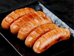 China 100% Natural Meat  Ready To Eat High Protein Low Carb Original Flavour Roast Pork Sausage Frozen Prepared Meals on sale