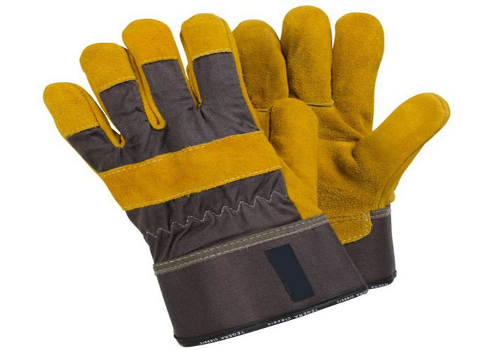 Full Leather Palm Work Gloves , A Grade Hand Work Gloves Customized Logo