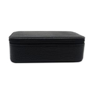 China velvet inside Polyester Lining Portable Jewelry Box PU Leather factory