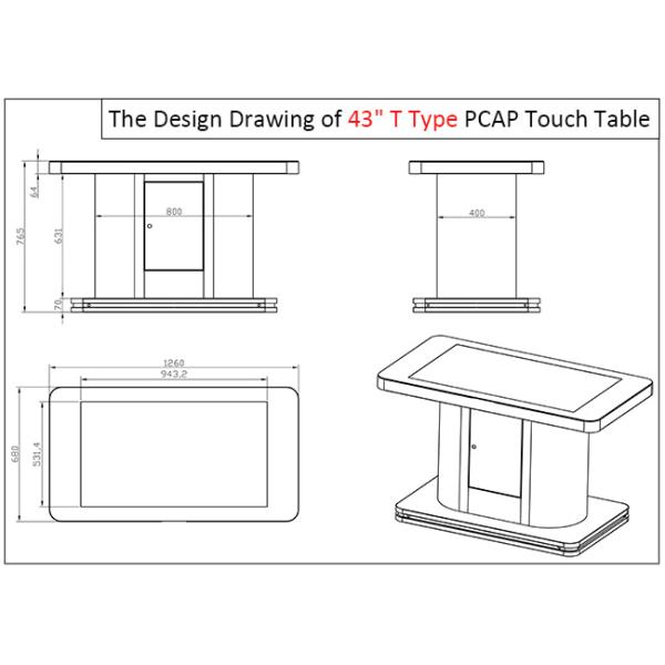 T-shaped Lcd Interactive Restaurant Smart Home Products Android Touch Screen Multi-function Table Computer