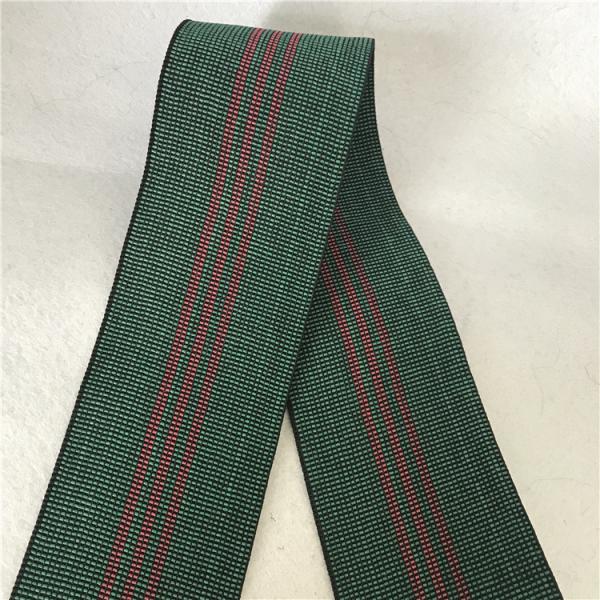 40% elongation high strength polyester webbing strap width 8cm green color