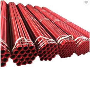 China UL FM Plastic Lining Steel Pipe Fire Sprinkler Piping Red Black Painted Steel PIpe factory