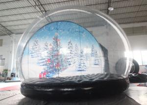 China 3M 4M Large PVC Christmas Snow Globe Inflatable Snow Globe Ball Photo Booth factory