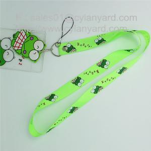 China Printed polyester id card holder lanyard with printed plastic pocket factory