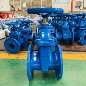 China QT450 DN150 PN16 DI Gate Valve Ductile Iron Material Flange Type factory