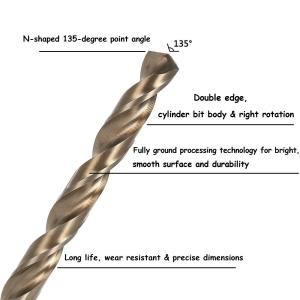 Buy cheap Metric M35 Cobalt Steel HSS Twist Drill Bits Straight Shank Spiral Flute Type from wholesalers