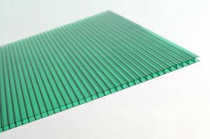 China Anti Fire Green Plastic Corrugated Roofing Sheets , Polycarbonate Wall Panels on sale