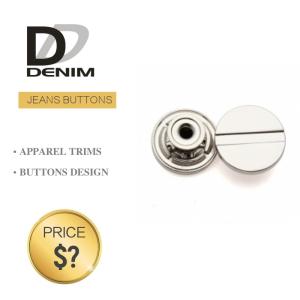 Buy cheap Movable Denim Metal Buttons Washable Fastness With White Silver Color from wholesalers