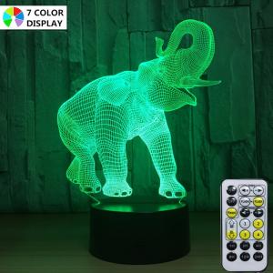 Buy cheap 3D Elephant Lamps for Boys Night Light Gifts Bedroom Elephant Gift 7 Colors from wholesalers