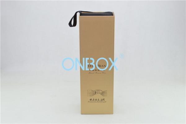 China Magnets Closure Wine Bottle Gift Box / Gift Packaging Box Eco Friendly factory