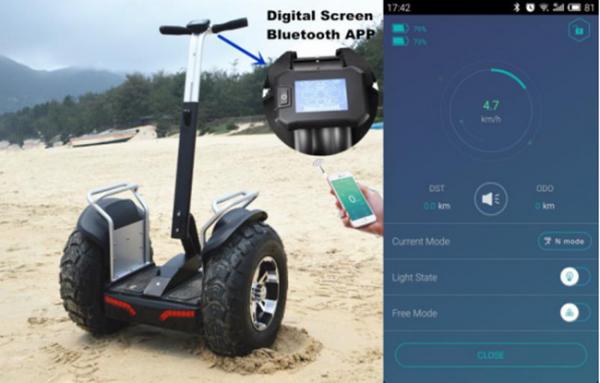 App Controlled by Phone 72v , 4000w , 18Ah Two Wheels Electric Self Balance Electric Scooters