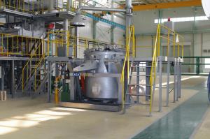 China Crucible For Gas Heater Aluminum Crucible Furnace Melting Hydraulic Tilting 800KG factory