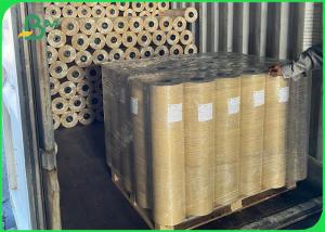 China Small Roll Packaging Paper 60gsm 80gsm Brown Interleave Paper With 25kg/ Roll factory