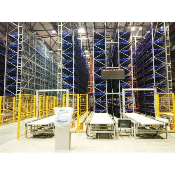 Single Deep pallet Stacker Crane ASRS, Floor Supported SRM(Storage Retrieval Machine), Automatic Storage And Retrieval System,Automation Logistics