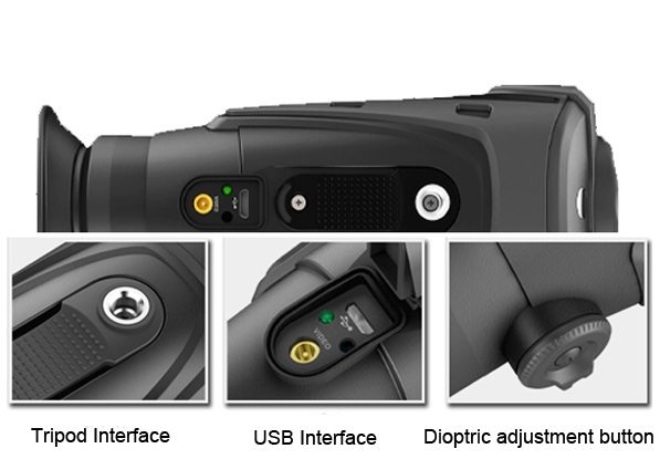 Lightweight Thermal Imaging Monocular , Micro USB Interface Small Thermal Scope