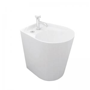 China Floorstanding Mop Tub , Ceramic Glazed Wash Tub Sink Full Pedestal on sale